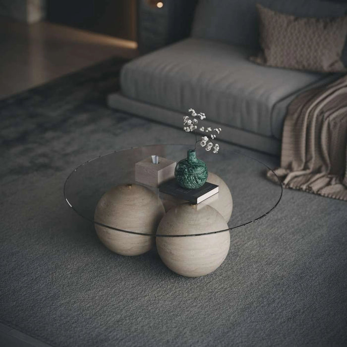 Eclipse Travertine Coffee Table