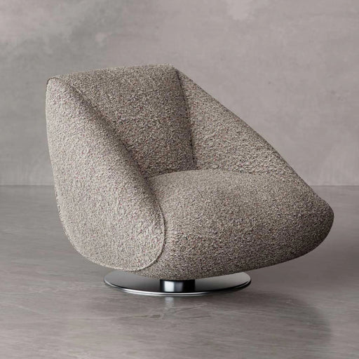 Modern gray textured armchair on a gray background