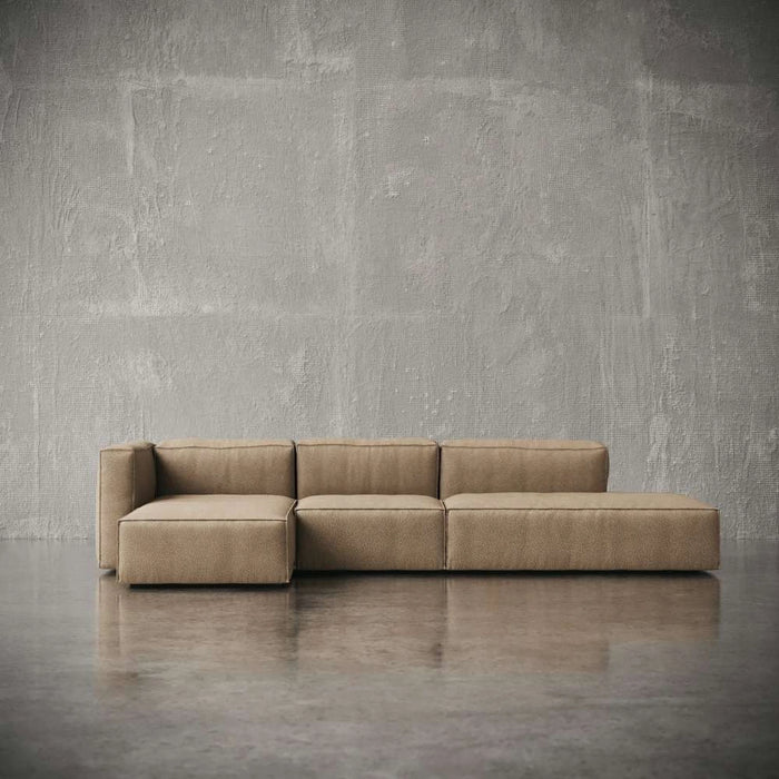 Sablo Leather Sofa - Beige