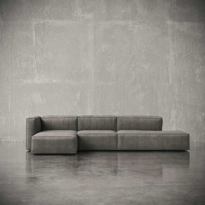 Sablo Leather Sofa - Gray