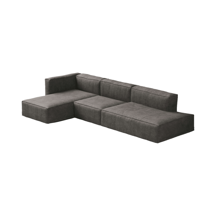 Sablo Leather Sofa - Gray