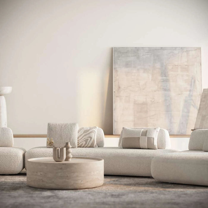 Modern living room with neutral tones