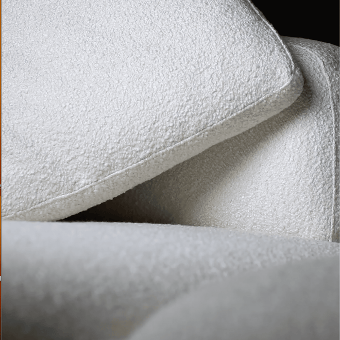 Close-up of textured white pillows