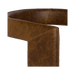 Brown leather armrest on a transparent background