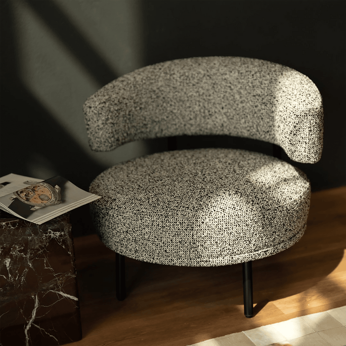 Modern chair with textured pattern in a room setting