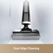 Vacuum cleaner with dual edge cleaning feature on a white background