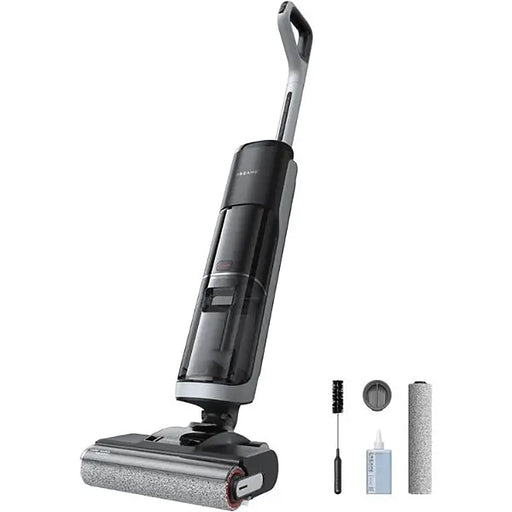 Vacuum cleaner with attachments on a white background