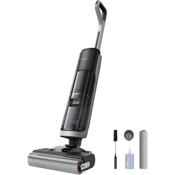 Vacuum cleaner with attachments on a white background
