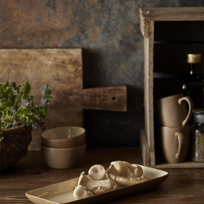 Bowl Wood Wood/Sand Stoneware