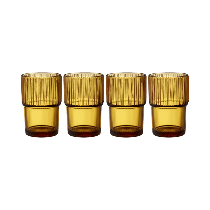 Cafe Glass Kusintha 4 Pcs Amber