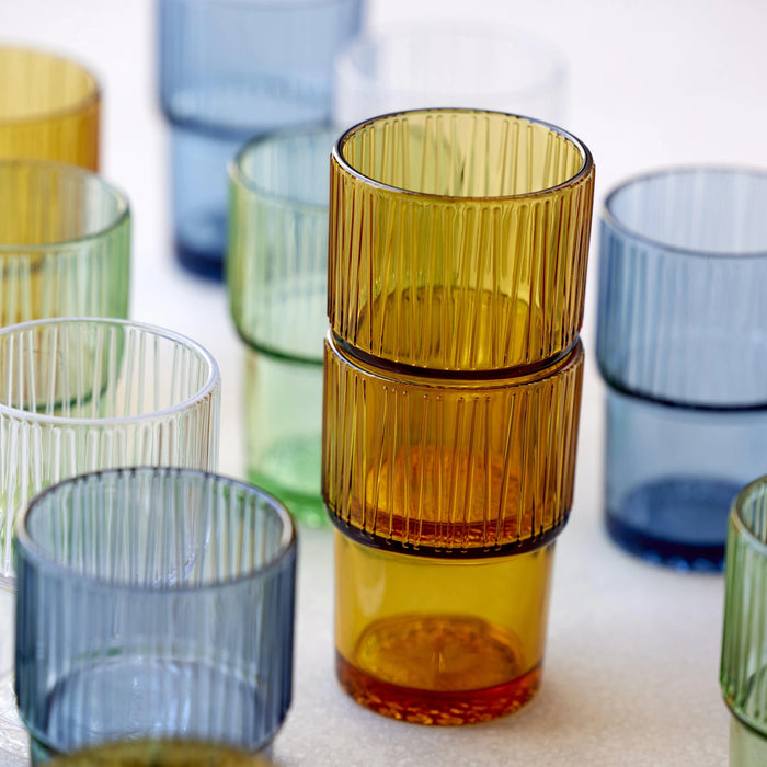 Cafe Glass Kusintha 4 Pcs Amber