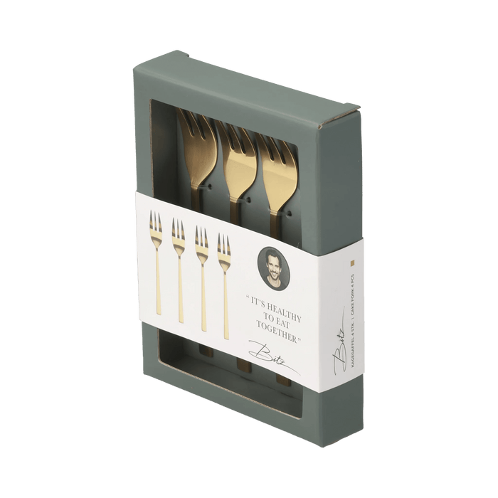 Cake Fork 4 Pcs Brass