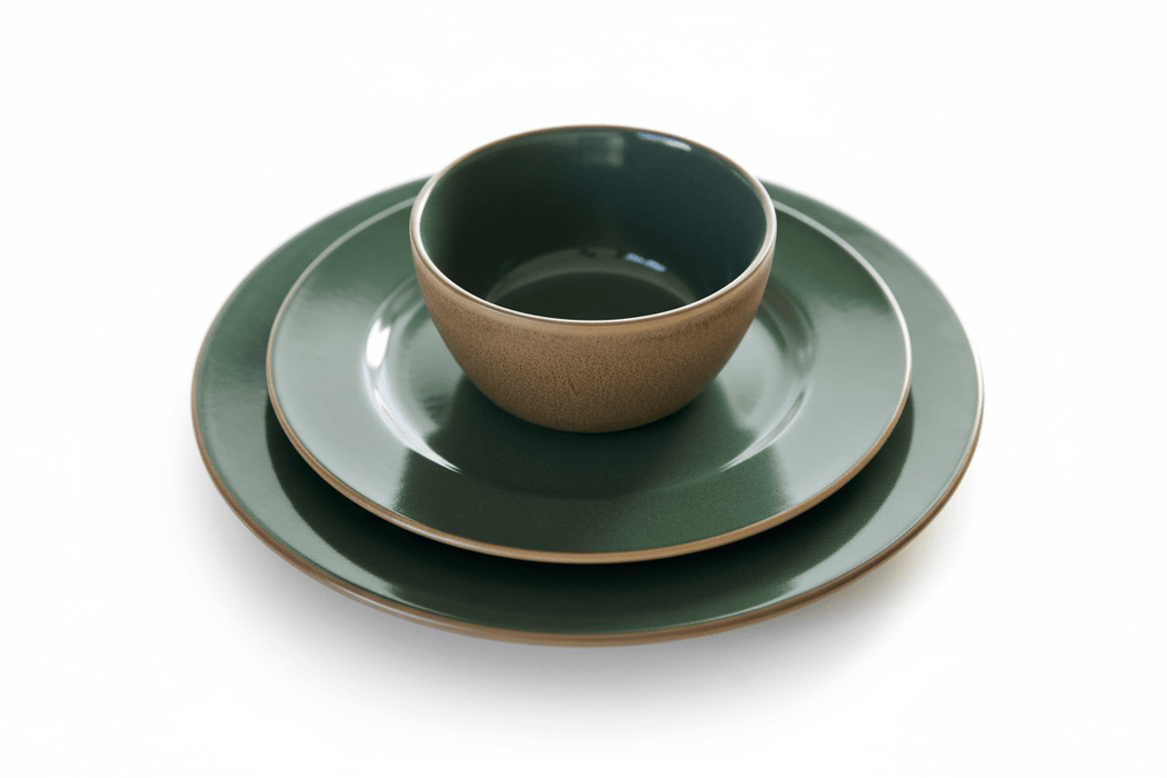 Dinner Plate Wood Wood/Forest Stoneware