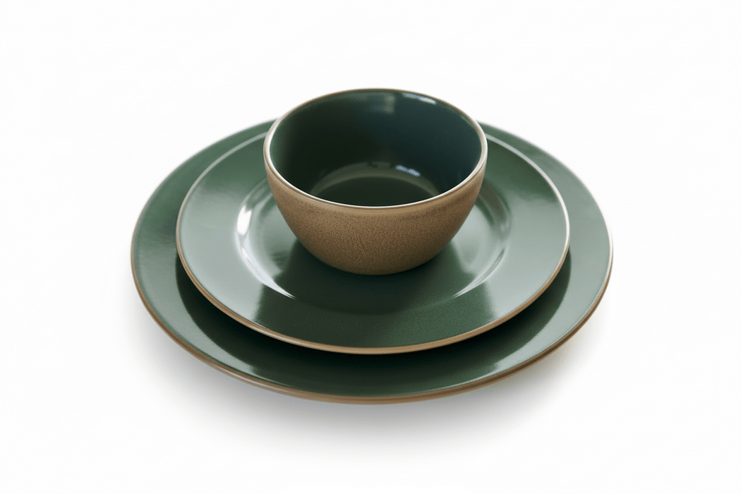 Dinner Plate Wood Wood/Forest Stoneware