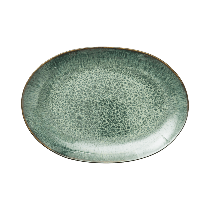 Dish Oval Black/Green