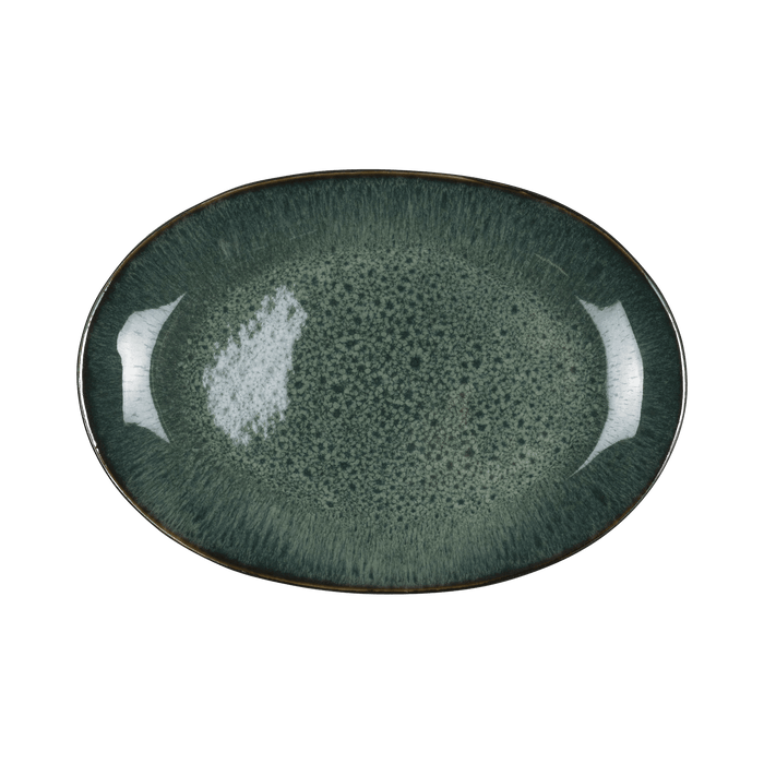 Dish Oval Black/Green