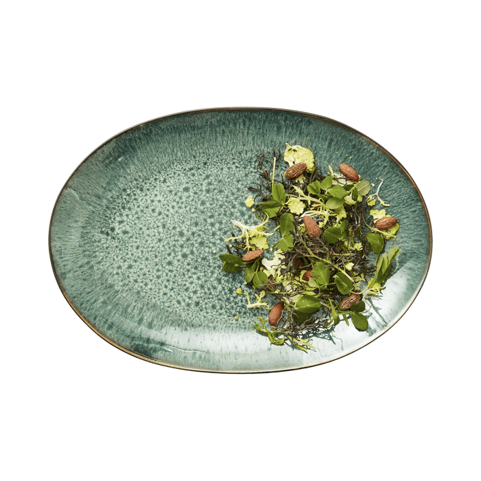Dish Oval Black/Green