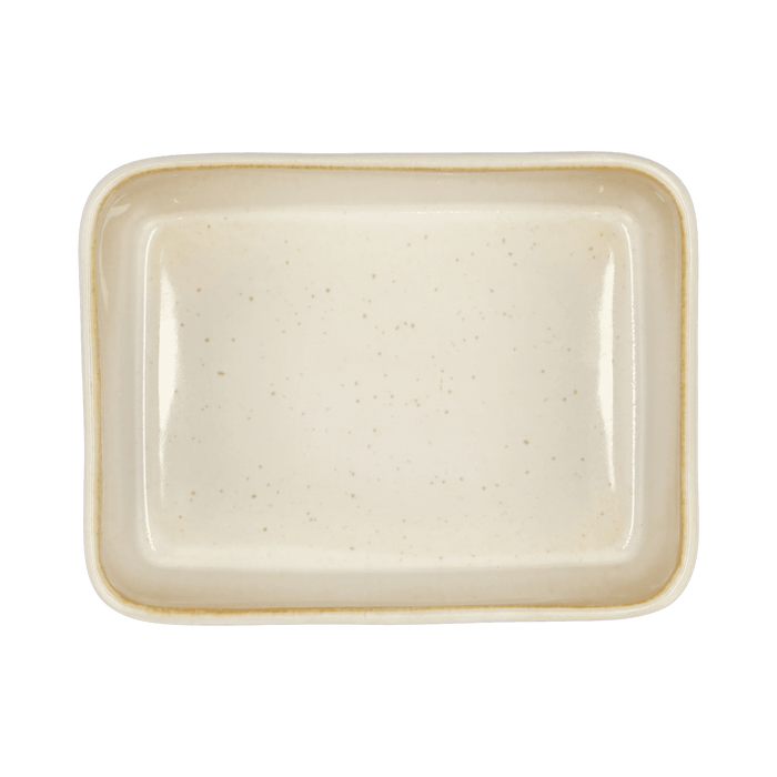 Dish Rectangular Cream/Cream Stoneware