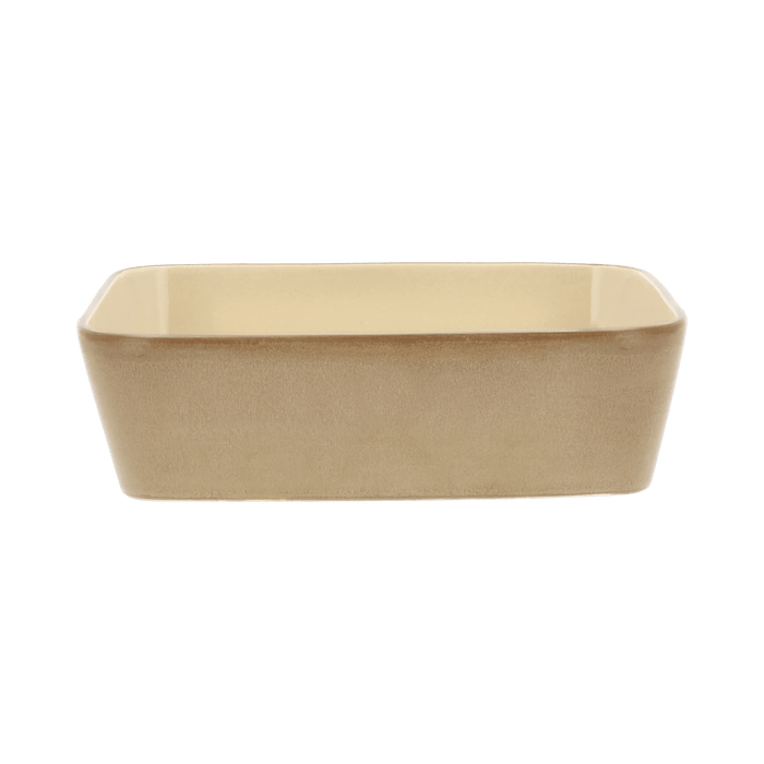 Dish Rectangular Wood/Sand Stoneware