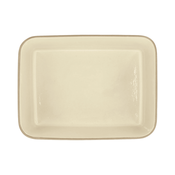 Dish Rectangular Wood/Sand Stoneware