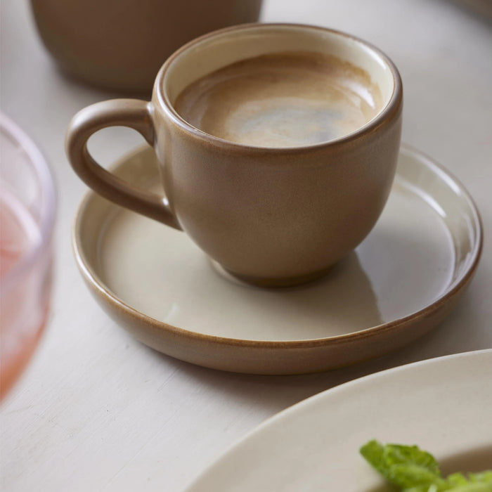Espresso With Saucer Wood Wood/Sand