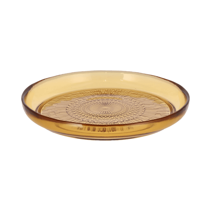 Glass Plate Kusintha Amber 18x18x2cm