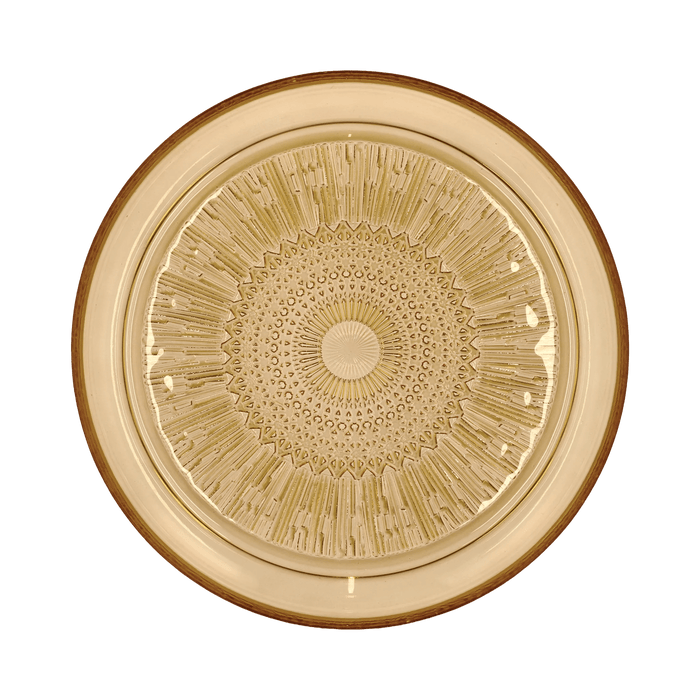 Glass Plate Kusintha Amber 25x25x2.2cm