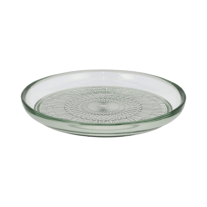 Glass Plate Kusintha Green 18x18x2cm
