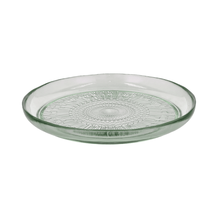 Glass Plate Kusintha Green 25x25x2.2cm