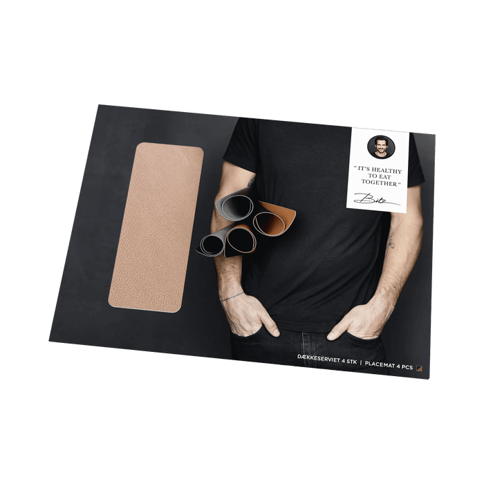Placemat 4 Pcs Black/Brown