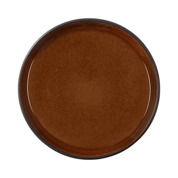 Plate Gastro Black/Amber 17x17x2.5cm