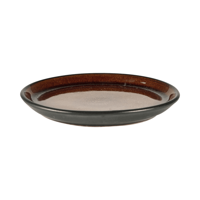 Plate Gastro Black/Amber 17x17x2.5cm