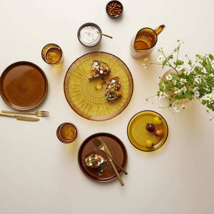 Plate Gastro Black/Amber 27x27x1.8cm