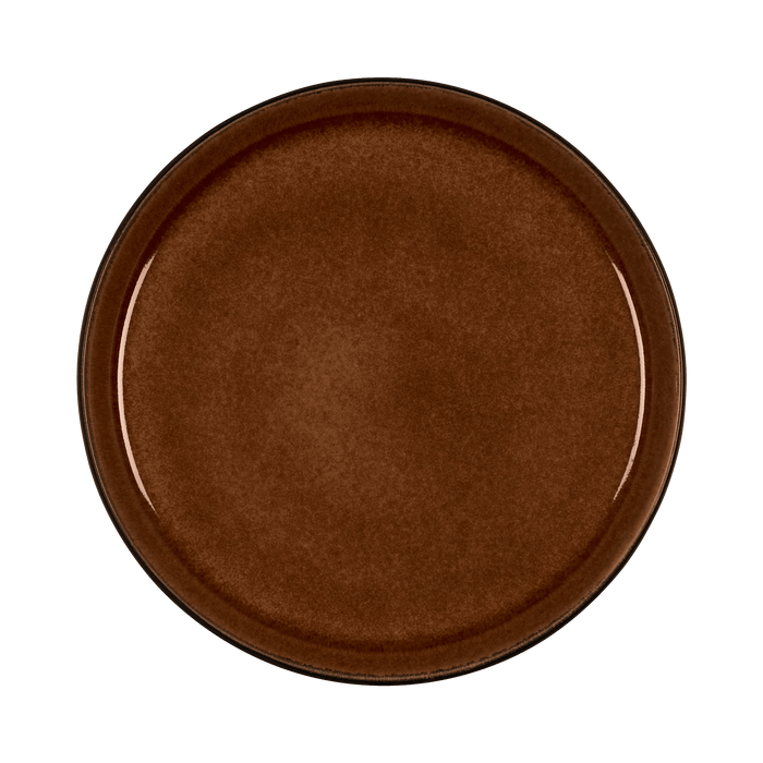 Plate Gastro Black/Amber 21x21x2.5cm