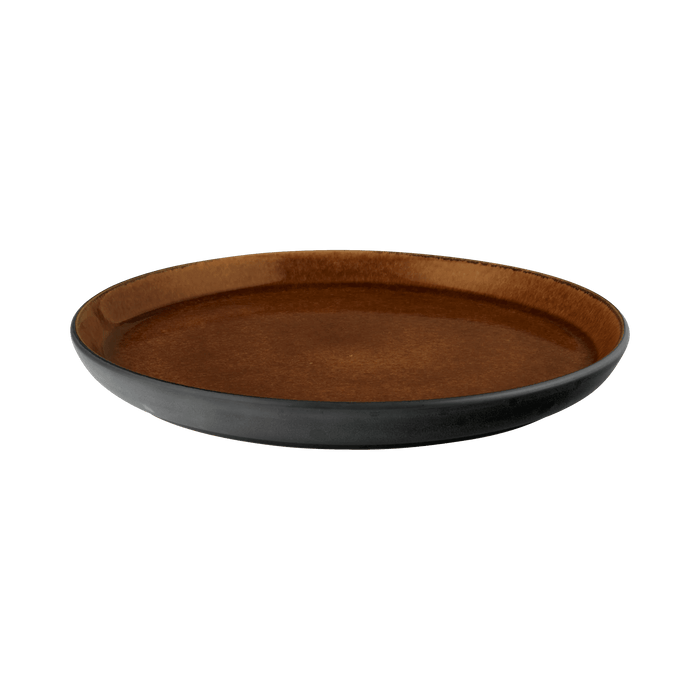 Plate Gastro Black/Amber 21x21x2.5cm