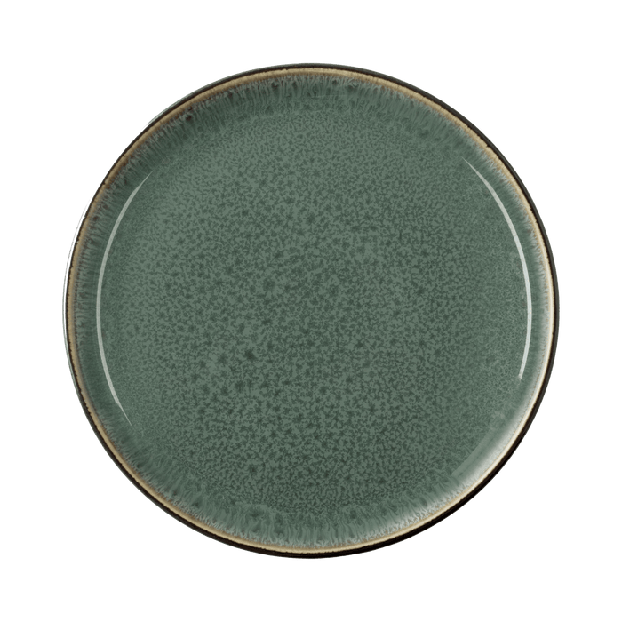 Plate Gastro Black/Green 17x17x2.5cm