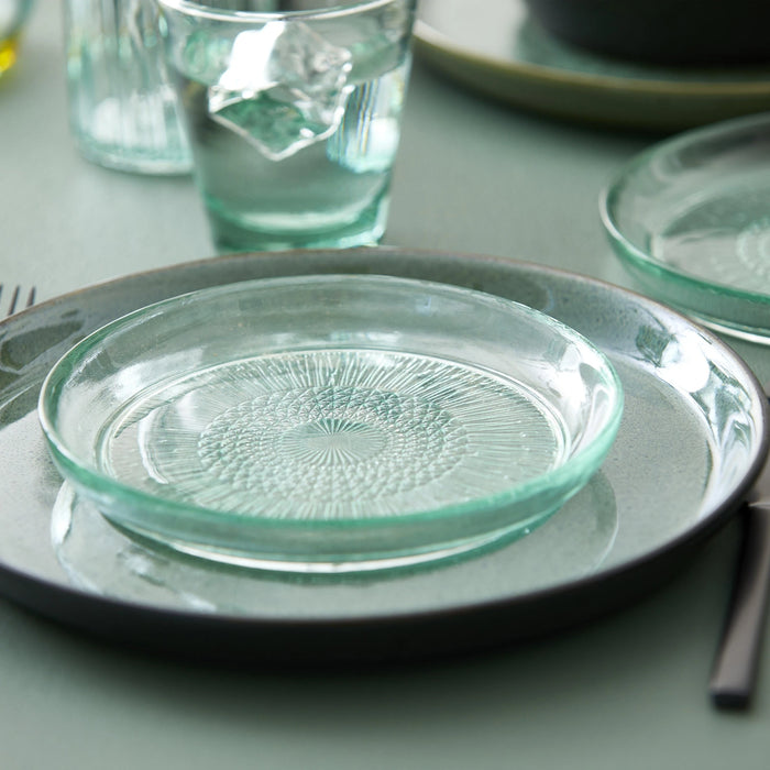 Plate Gastro Black/Green 27.3x27.3x2.5cm