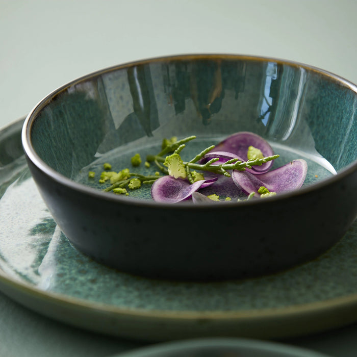 Plate Gastro Black/Green 27.3x27.3x2.5cm