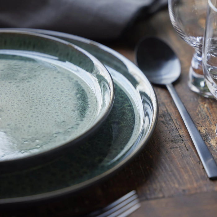 Plate Gastro Black/Green 27.3x27.3x2.5cm