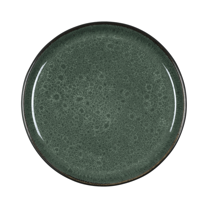 Plate Gastro Black/Green 21x21x2.5cm