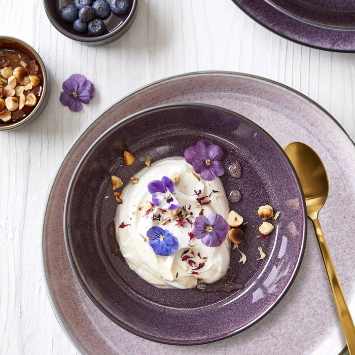 Plate Gastro Black/Lilac 27x27x1.8cm