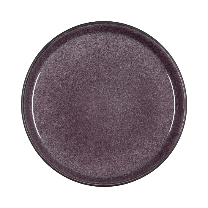 Plate Gastro Black/Lilac 21x21x2.5cm