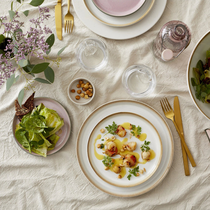 Plate Gastro Grey/Light Pink 17x17x2.5cm