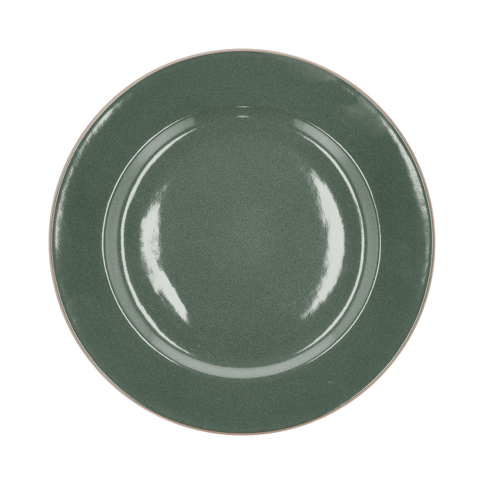Plate Wood Wood/Forest Stoneware