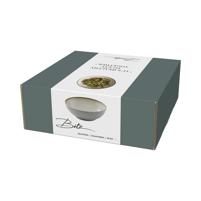 Salad Bowl Cream/Cream 30x30x10.5cm