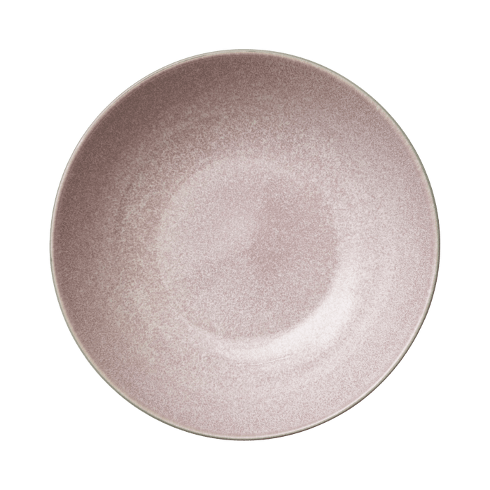Round ceramic plate with a textured surface on a transparent background