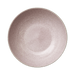 Round ceramic plate with a textured surface on a transparent background