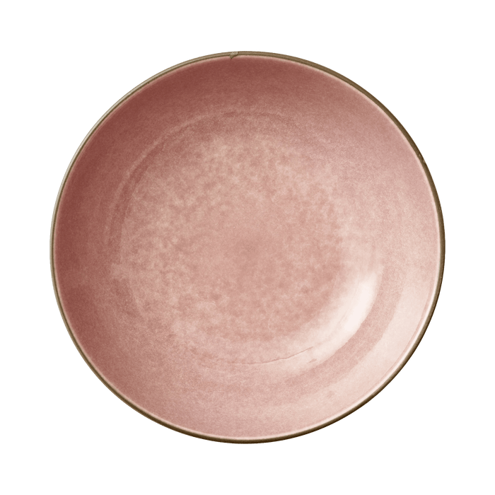 Pink ceramic plate on a transparent background