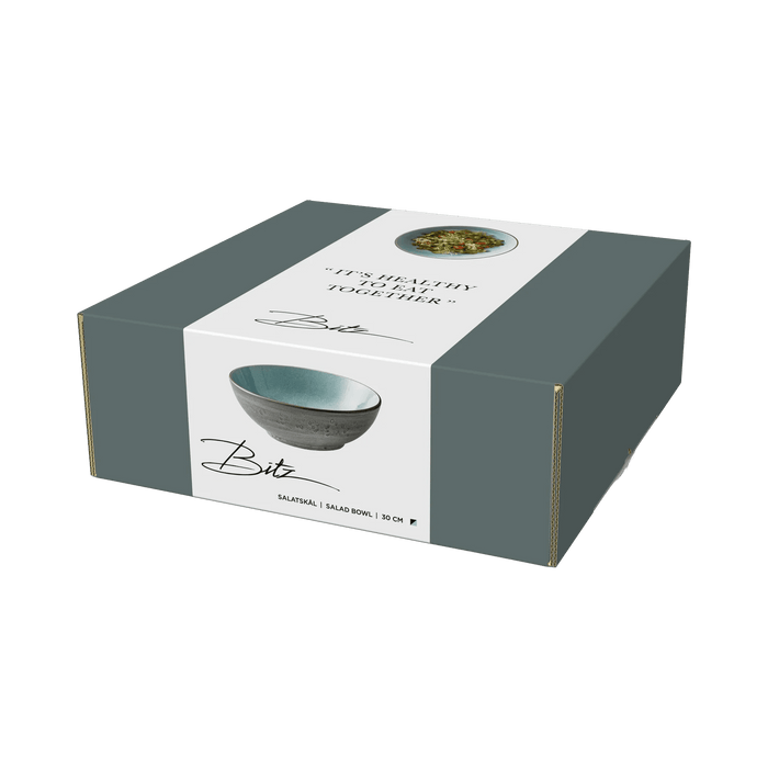 Salad Bowl Grey/Lightblue 30x30x10cm