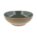 Ceramic bowl with two-tone design on a transparent background